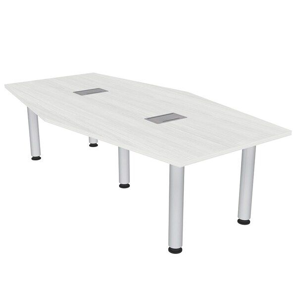 45.25 in W, 84 in L, 29 in H, Engineered Wood Top, White
